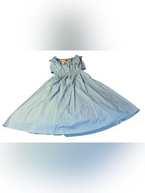 Faherty Sky Blue Asymmetrical Dress